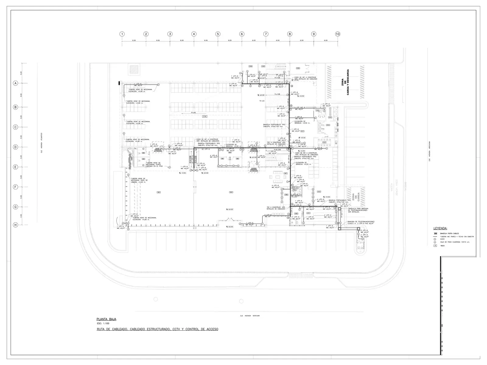 Structured cabling routing plan